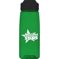 PolySure Grip 'N Sip Water Bottle with Flip Lid - 24 oz