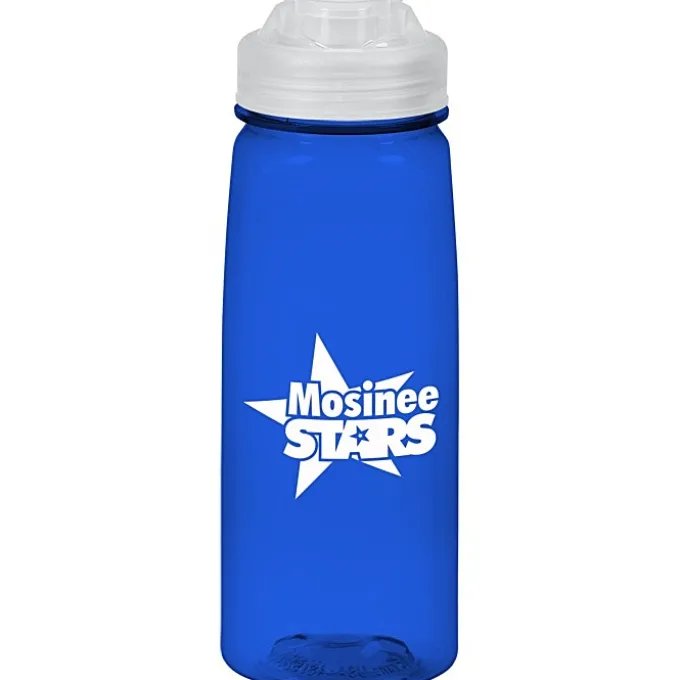 PolySure Grip 'N Sip Water Bottle with Flip Lid - 24 oz