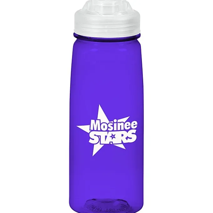 PolySure Grip 'N Sip Water Bottle with Flip Lid - 24 oz