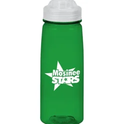 PolySure Grip 'N Sip Water Bottle with Flip Lid - 24 oz