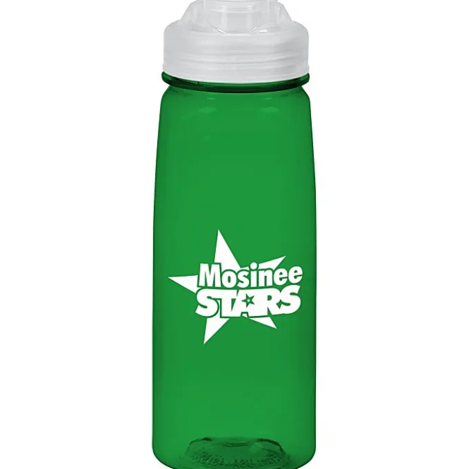 PolySure Grip 'N Sip Water Bottle with Flip Lid - 24 oz