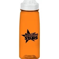 PolySure Grip 'N Sip Water Bottle with Flip Lid - 24 oz