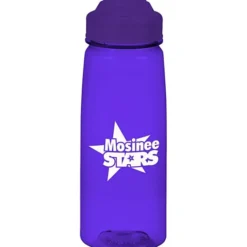 PolySure Grip 'N Sip Water Bottle with Flip Lid - 24 oz