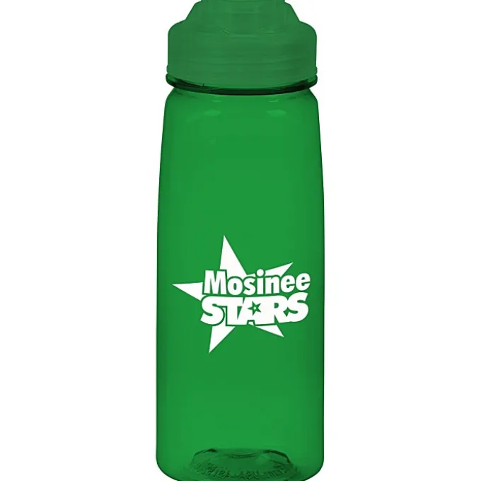 PolySure Grip 'N Sip Water Bottle with Flip Lid - 24 oz