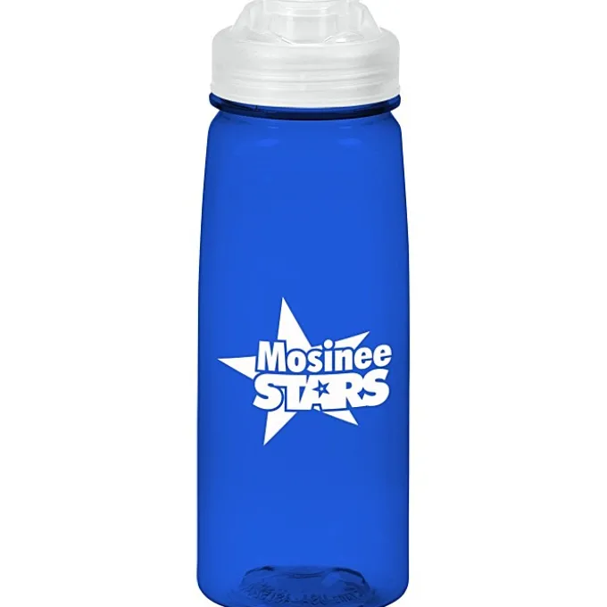 PolySure Grip 'N Sip Water Bottle with Flip Lid - 24 oz