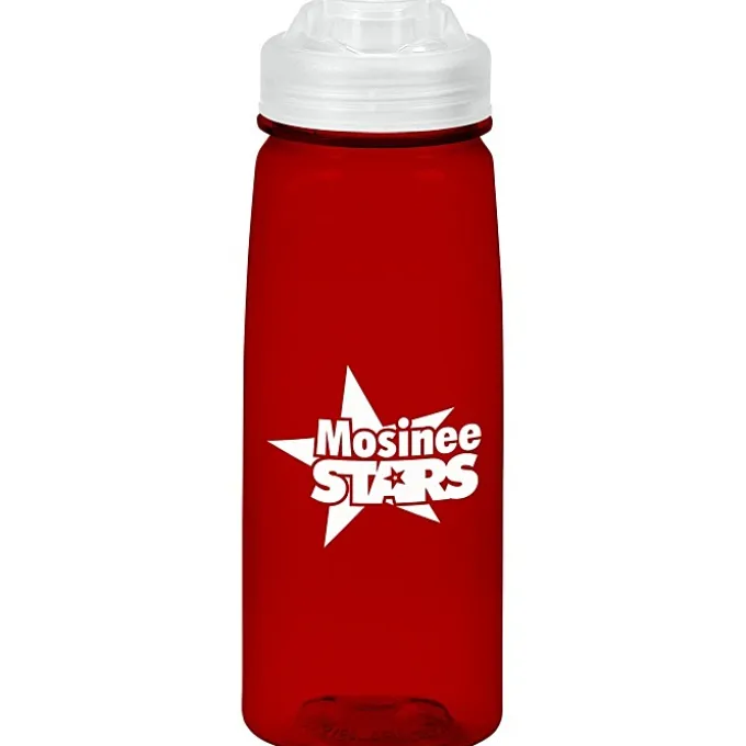 PolySure Grip 'N Sip Water Bottle with Flip Lid - 24 oz