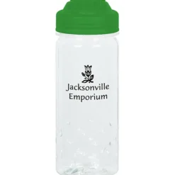 PolySure Inspire Water Bottle with Flip Lid - 16 oz - Clear