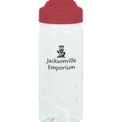PolySure Inspire Water Bottle with Flip Lid - 16 oz - Clear