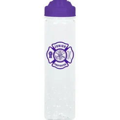PolySure Inspire Water Bottle with Flip Lid - 24 oz - Clear
