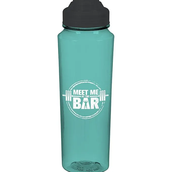 PolySure Measure Water Bottle with Flip Lid - 24 oz
