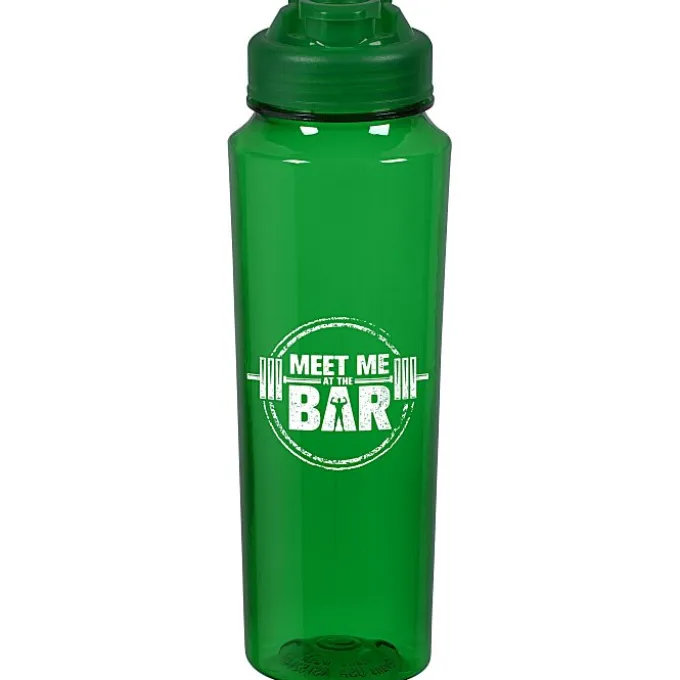 PolySure Measure Water Bottle with Flip Lid - 24 oz