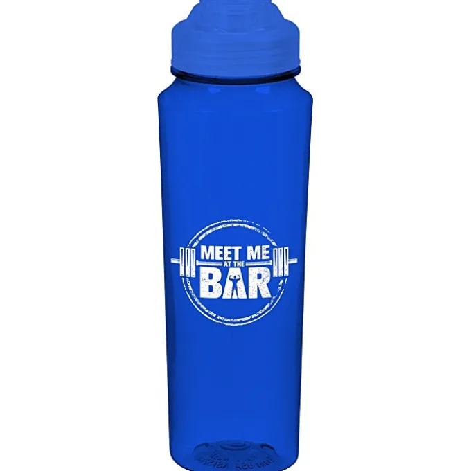 PolySure Measure Water Bottle with Flip Lid - 24 oz