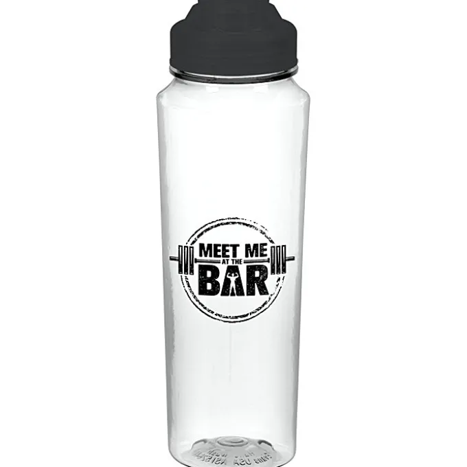 PolySure Measure Water Bottle with Flip Lid - 24 oz