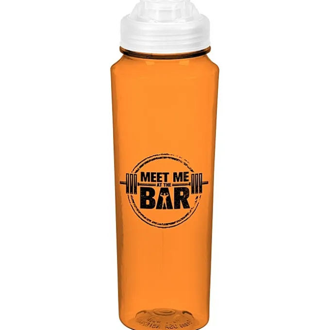 PolySure Measure Water Bottle with Flip Lid - 24 oz