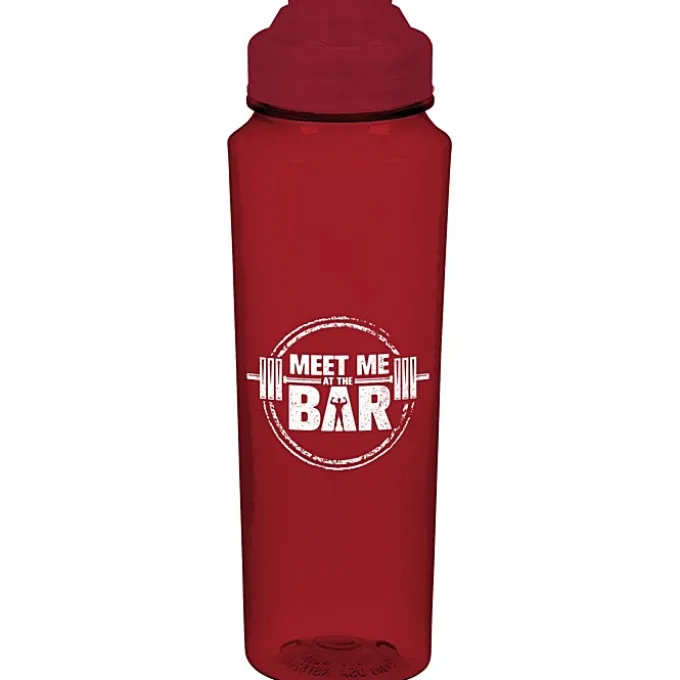 PolySure Measure Water Bottle with Flip Lid - 24 oz