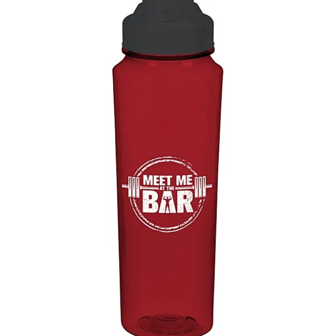 PolySure Measure Water Bottle with Flip Lid - 24 oz
