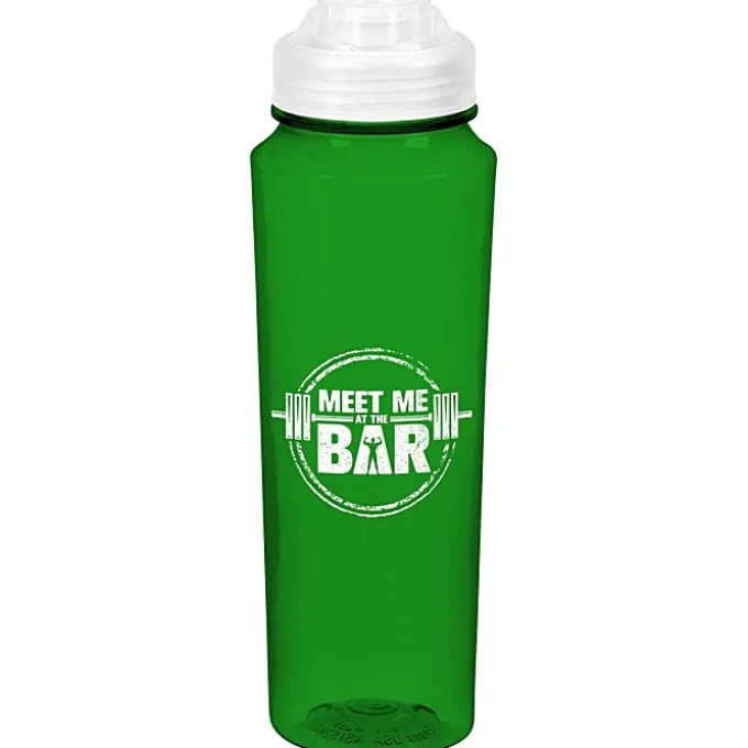 PolySure Measure Water Bottle with Flip Lid - 24 oz