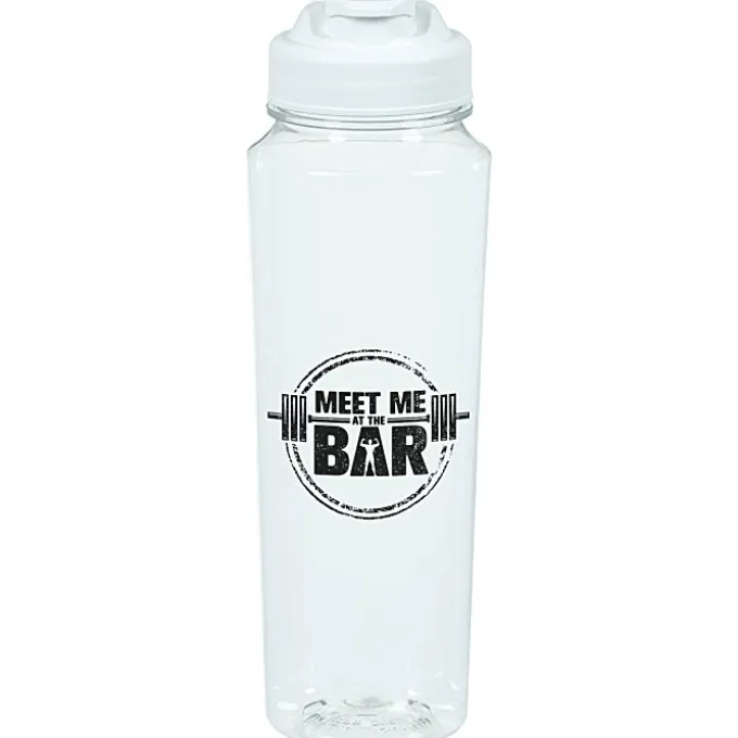 PolySure Measure Water Bottle with Flip Lid - 24 oz