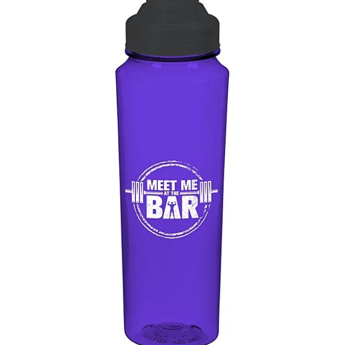 PolySure Measure Water Bottle with Flip Lid - 24 oz