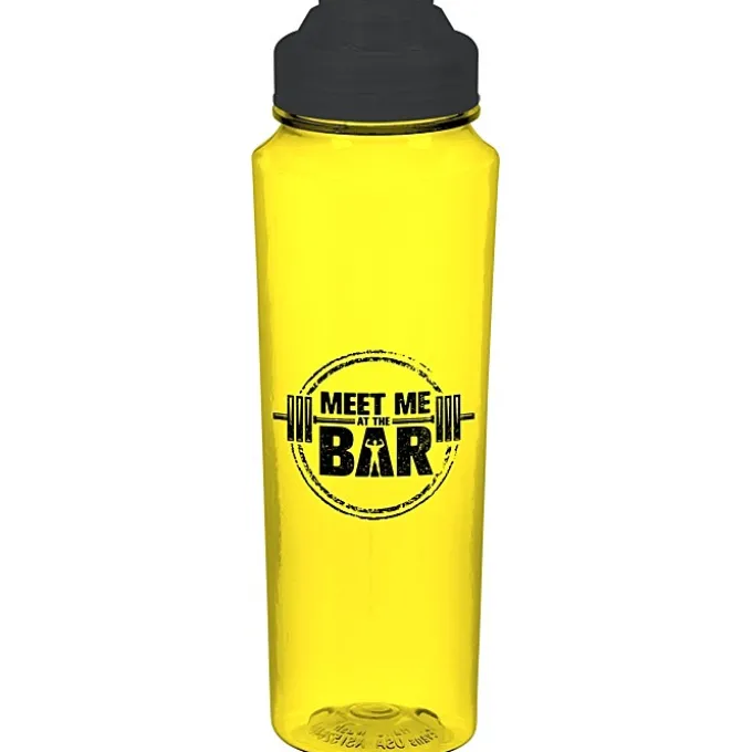 PolySure Measure Water Bottle with Flip Lid - 24 oz