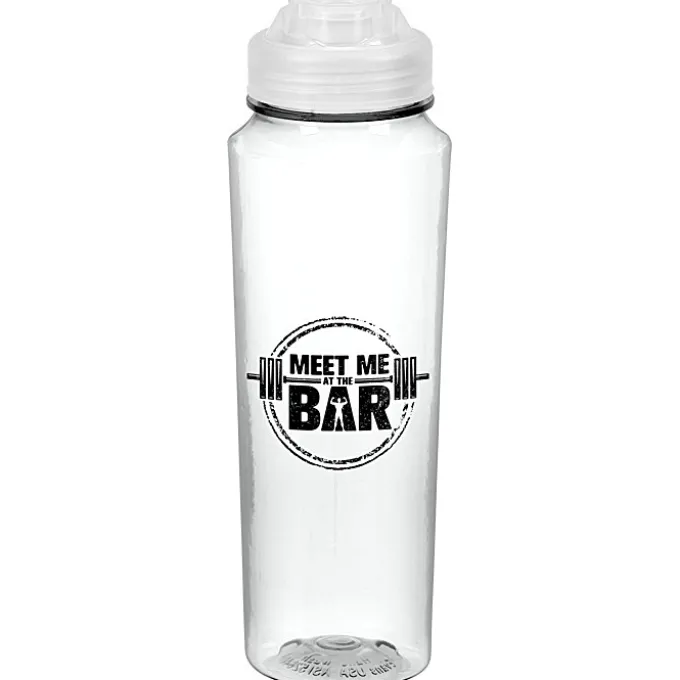 PolySure Measure Water Bottle with Flip Lid - 24 oz