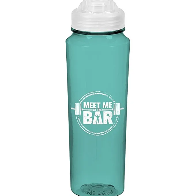 PolySure Measure Water Bottle with Flip Lid - 24 oz