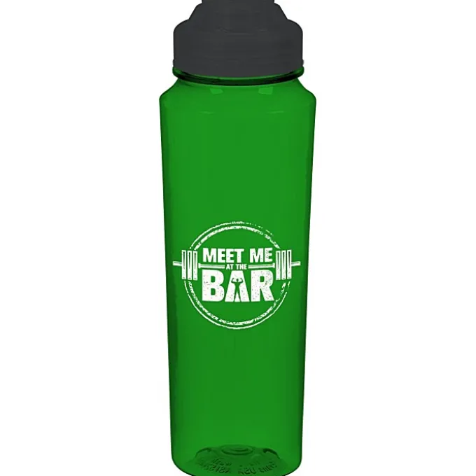 PolySure Measure Water Bottle with Flip Lid - 24 oz
