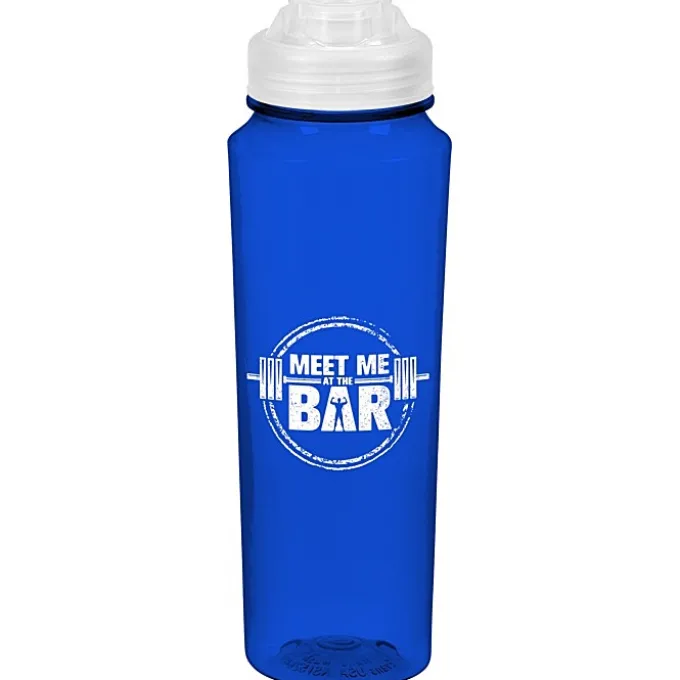 PolySure Measure Water Bottle with Flip Lid - 24 oz