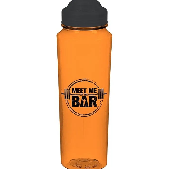 PolySure Measure Water Bottle with Flip Lid - 24 oz