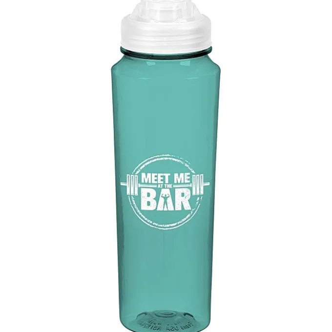 PolySure Measure Water Bottle with Flip Lid - 24 oz