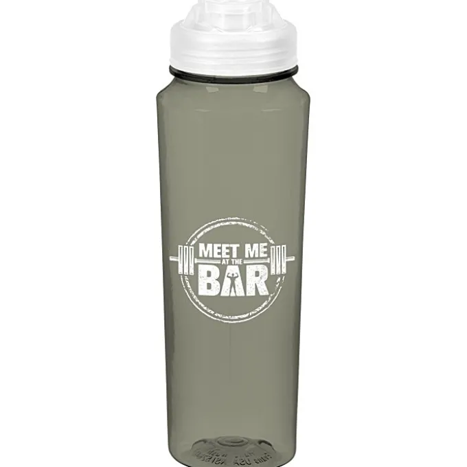 PolySure Measure Water Bottle with Flip Lid - 24 oz