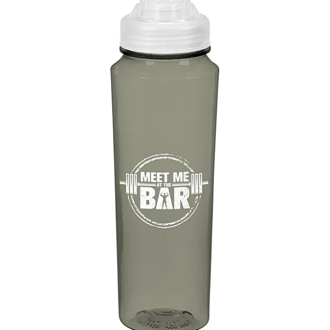 PolySure Measure Water Bottle with Flip Lid - 24 oz