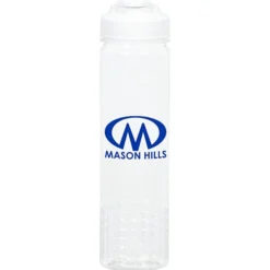 PolySure Out of the Block Water Bottle with Flip Lid - 24 oz - Clear