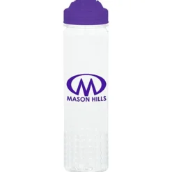 PolySure Out of the Block Water Bottle with Flip Lid - 24 oz - Clear