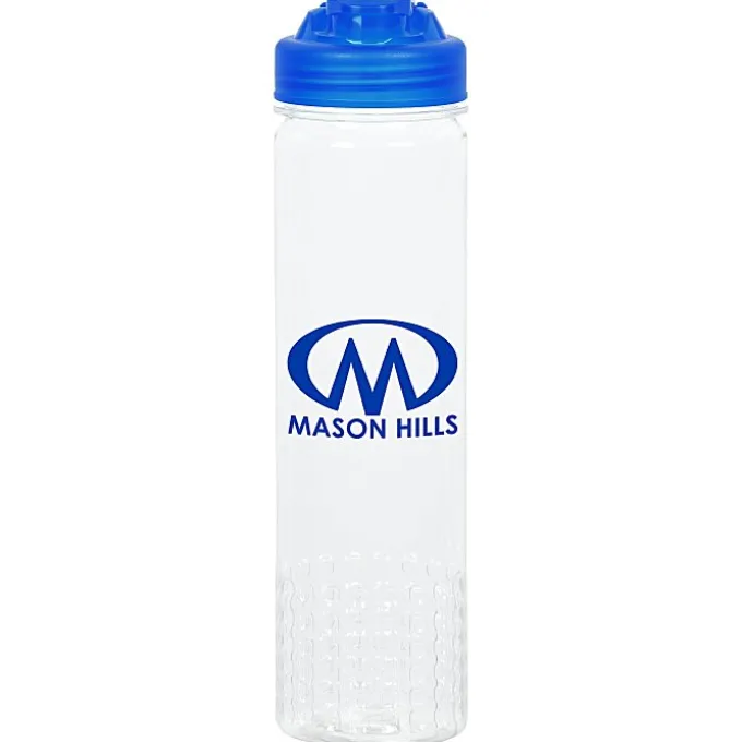 PolySure Out of the Block Water Bottle with Flip Lid - 24 oz - Clear