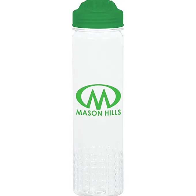 PolySure Out of the Block Water Bottle with Flip Lid - 24 oz - Clear