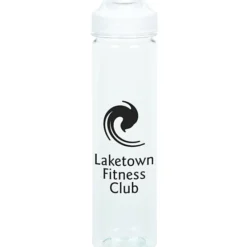 PolySure Revive Water Bottle with Flip Lid - 24 oz - Clear