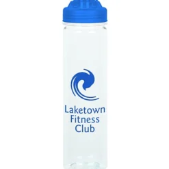 PolySure Revive Water Bottle with Flip Lid - 24 oz - Clear