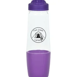 PolySure Sip and Pour Water Bottle with Flip Lid - 28 oz - Clear