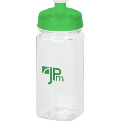 PolySure Squared-Up Water Bottle - 16 oz - Clear