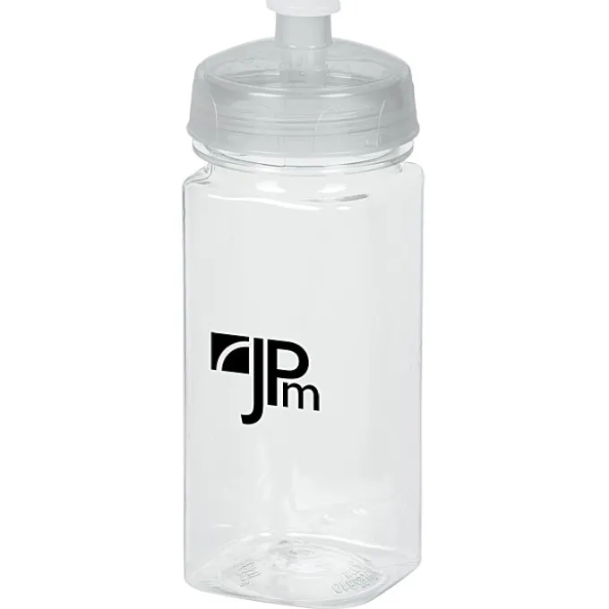PolySure Squared-Up Water Bottle - 16 oz - Clear