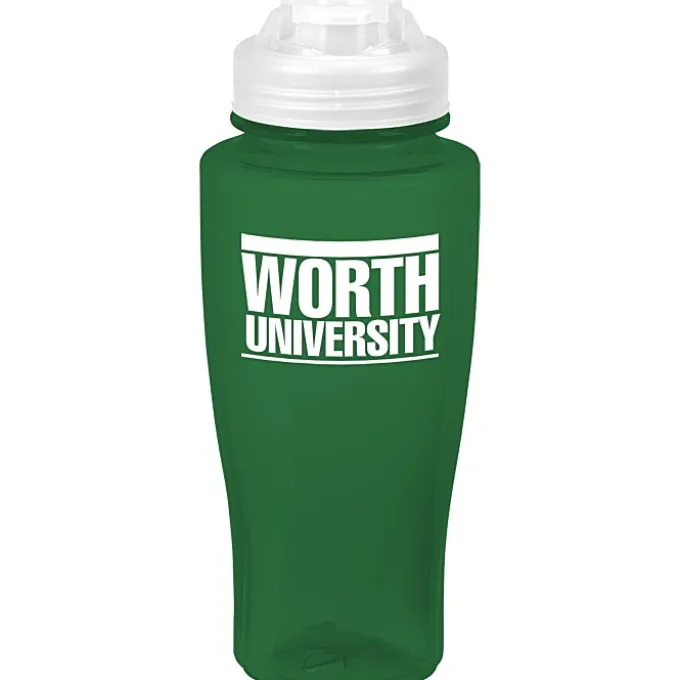 PolySure Twister Water Bottle with Flip Lid - 24 oz