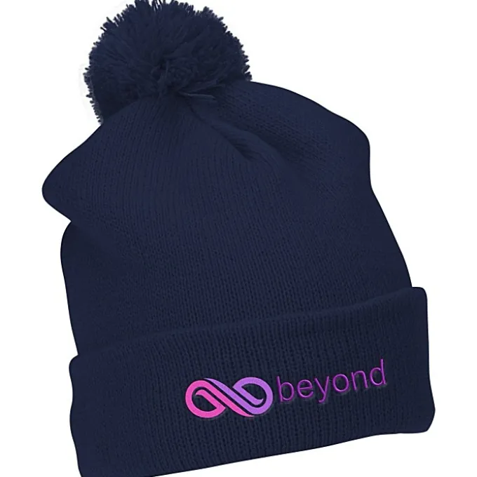 Pom Pom Cuffed Beanie