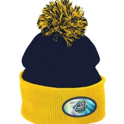 Pom Pom Knit Hat - Full Color Patch
