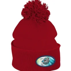 Pom Pom Knit Hat - Full Color Patch