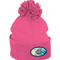 Pom Pom Knit Hat - Full Color Patch