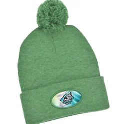 Pom Pom Knit Hat - Full Color Patch