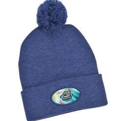 Pom Pom Knit Hat - Full Color Patch