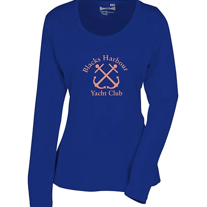 Popcorn Knit Performance Long Sleeve Tee - Ladies' - Screen