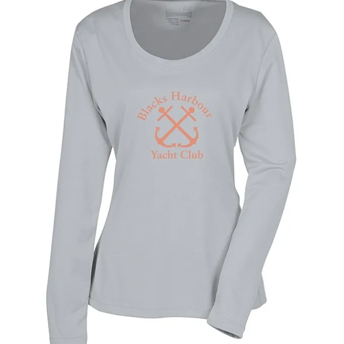 Popcorn Knit Performance Long Sleeve Tee - Ladies' - Screen